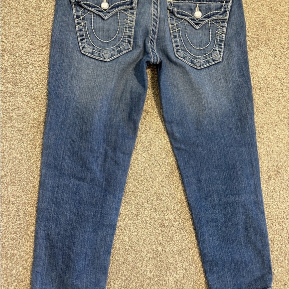 Y2K True Religion Women's Lowrise Skinny Capri Denim Jeans Size 28 - Picture 8 of 9